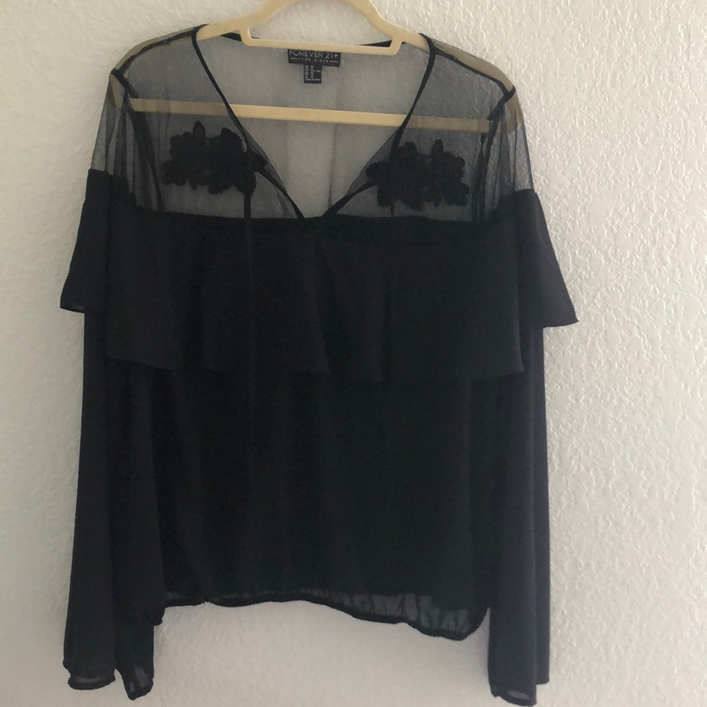 Black sheer top